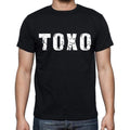 toxo Men's Short Sleeve Round Neck T-shirt , 4 letters Black
