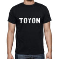 toyon Men's Short Sleeve Round Neck T-shirt , 5 letters Black , word 00006