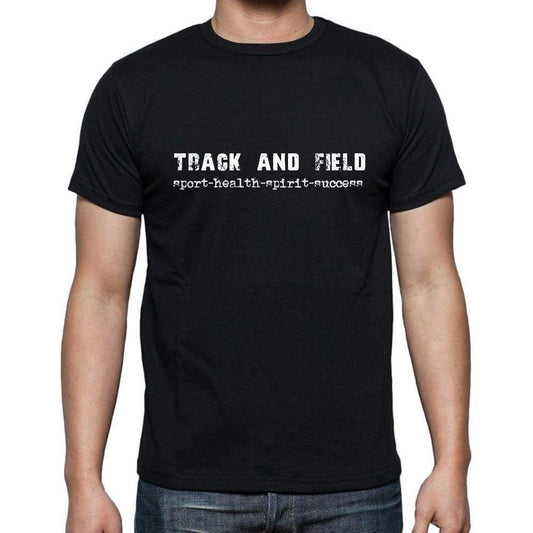 Track And Field Sport-Health-Spirit-Success Mens Short Sleeve Round Neck T-Shirt 00079 - Casual