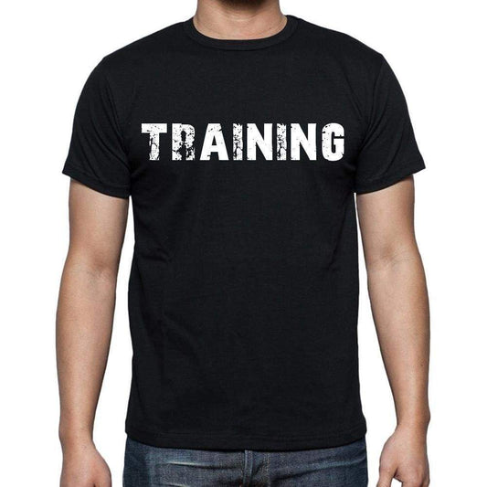 Training White Letters Mens Short Sleeve Round Neck T-Shirt 00007