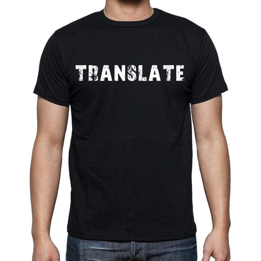 Translate White Letters Mens Short Sleeve Round Neck T-Shirt 00007