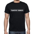 Transport Engineer t shirt, mens t-shirt, occupation, S Size, Black, Cotton