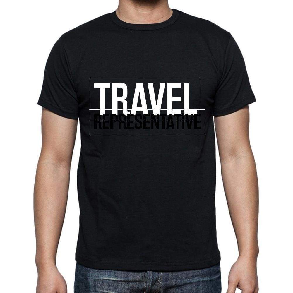 Travel Representative T Shirt Mens T-Shirt Occupation S Size Black Cotton - T-Shirt