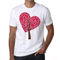 Tree of hearts Men's tee, White, 100% Cotton 00156