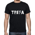 trefa Men's Short Sleeve Round Neck T-shirt , 5 letters Black , word 00006