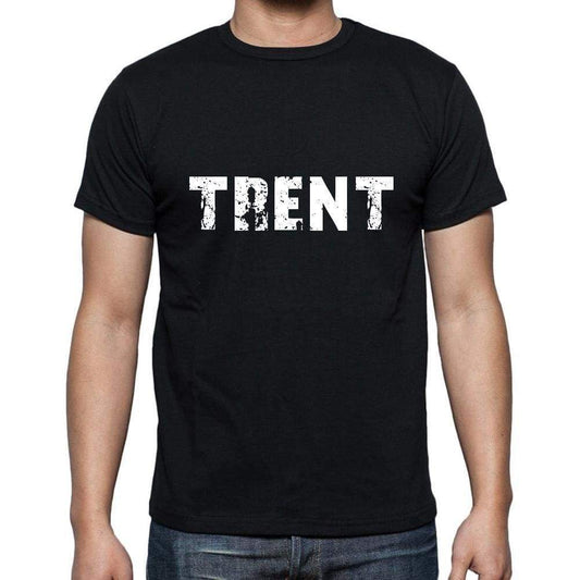 Trent Mens Short Sleeve Round Neck T-Shirt 5 Letters Black Word 00006 - Casual