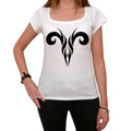 Tribal Aries Skull Tattoo Women's Short Sleeve Scoop Neck Tee 00161