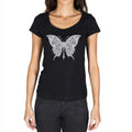 Tribal Butterfly Tattoo 1 Black, Gift Tshirt, Black Women's T-shirt 00165