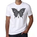 Tribal Butterfly Tattoo 1, Men's White tee, 100% Cotton 00162