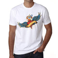Tribal Crown Tattoo, Men's White tee, 100% Cotton 00162