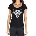 Tribal Dragon Face Tattoo Black, Gift Tshirt, Black Women's T-shirt 00165