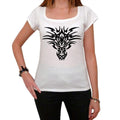 Tribal Dragon Face Tattoo Women's Short Sleeve Scoop Neck Tee 00161