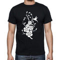 Tribal Flower Tattoo Black, Gift T shirt, Men's tee, Black 00166
