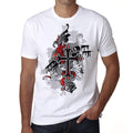 Tribal Gothic Tattoo, Men's White tee, 100% Cotton 00162
