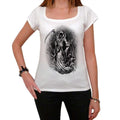 Tribal Grim Reaper Tattoo Women's Short Sleeve Scoop Neck Tee 00161