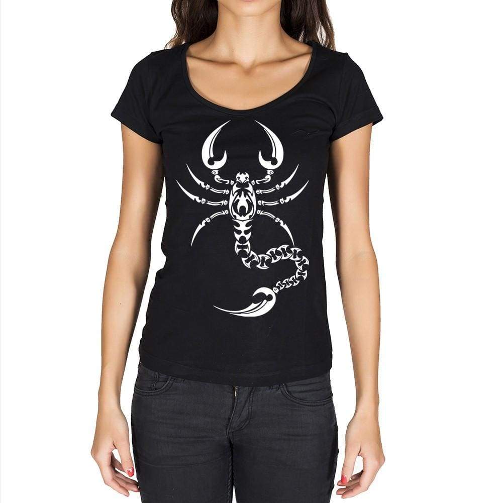 Tribal Scorpion Tattoo Black Gift Tshirt Black Womens T-Shirt 00165