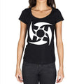 Tribal Star Tattoo Black, Gift Tshirt, Black Women's T-shirt 00165