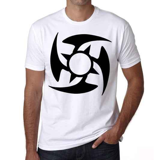 Tribal Star Tattoo Mens White Tee 100% Cotton 00162