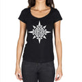 Tribal Sun Tattoo Black, Gift Tshirt, Black Women's T-shirt 00165