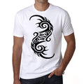 Tribal Tattoo, Weißes Herren-T-Shirt, 100 % Baumwolle 00162