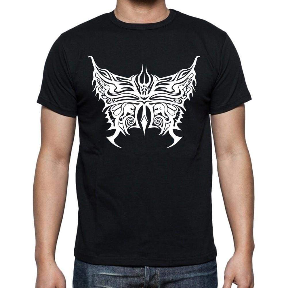 Trible Butterflies And Roses Tattoo Black Gift T Shirt Mens Tee Black 00166