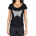 Trible butterflies and roses tattoo Black, Gift Tshirt, Black Women's T-shirt 00165