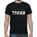 troad Herren-Kurzarm-T-Shirt mit Rundhalsausschnitt, 5 Buchstaben Schwarz, Wort 00006