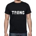 tronc Men's Short Sleeve Round Neck T-shirt , 5 letters Black , word 00006