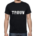 trouv Men's Short Sleeve Round Neck T-shirt , 5 letters Black , word 00006