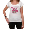 Le vrai bonheur implique, T-shirt femme blanc, 100% coton 00168