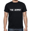 Tug Skipper t shirt, mens t-shirt, occupation, S Size, Black, Cotton