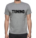 TUNING, Grey, Men's Short Sleeve Round Neck T-shirt 00018