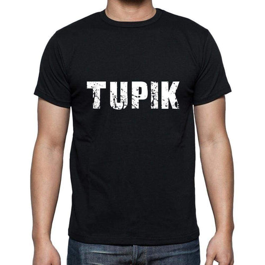 Tupik Mens Short Sleeve Round Neck T-Shirt 5 Letters Black Word 00006 - Casual