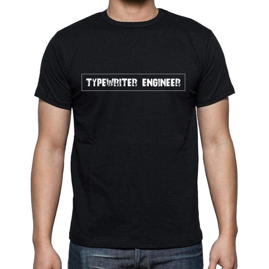 Typewriter Engineer T Shirt Mens T-Shirt Occupation S Size Black Cotton - T-Shirt