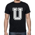 U Men's Short Sleeve Round Neck T-shirt 00177