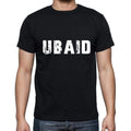 ubaid Men's Short Sleeve Round Neck T-shirt , 5 letters Black , word 00006