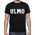 ulmo Men's Short Sleeve Round Neck T-shirt , 4 letters Black