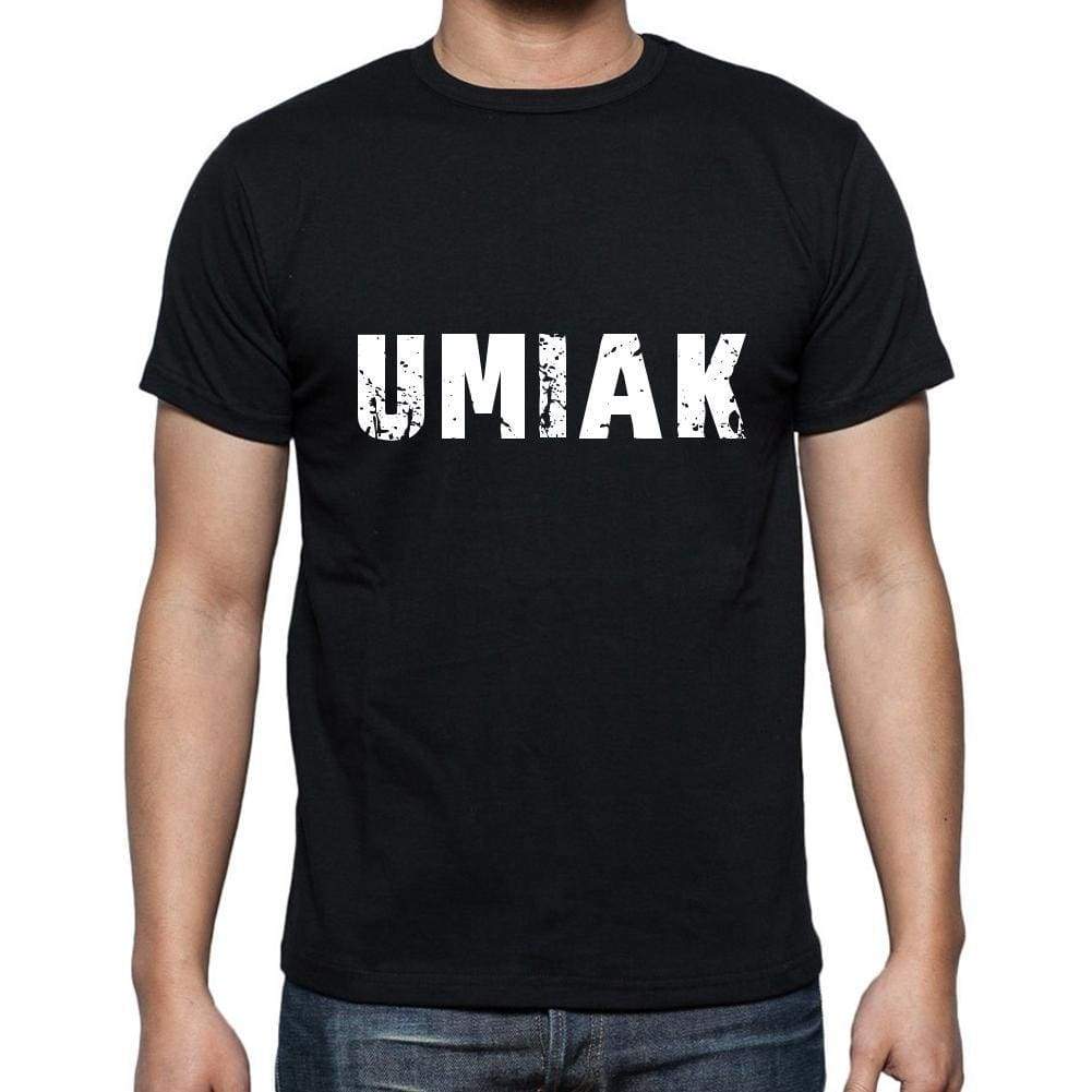 Umiak Mens Short Sleeve Round Neck T-Shirt 5 Letters Black Word 00006 - Casual