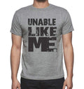 UNABLE Like me, Grey, Men's Short Sleeve Round Neck T-shirt