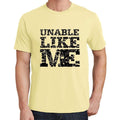 UNABLE Like me, Pale Yellow, Men's Short Sleeve Round Neck T-shirt 00294