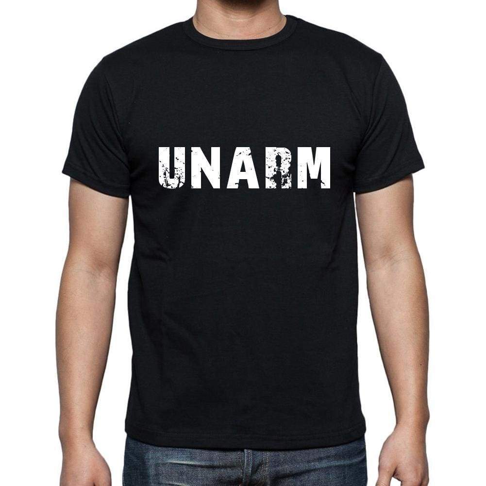 Unarm Mens Short Sleeve Round Neck T-Shirt 5 Letters Black Word 00006 - Casual