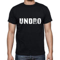 undro Men's Short Sleeve Round Neck T-shirt , 5 letters Black , word 00006