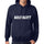 Unisex Printed Graphic Cotton Hoodie Popular Words Ausfahrt French Navy - French Navy / Xs / Cotton - Hoodies
