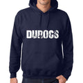 Unisex Printed Graphic Cotton Hoodie Popular Words DUROCS French Navy