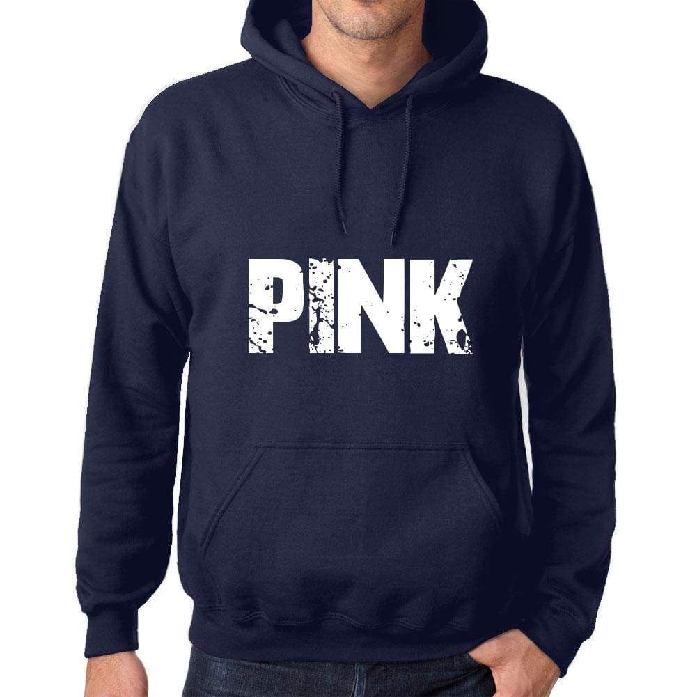 Unisex Printed Graphic Cotton Hoodie Popular Words Pink French Navy - French Navy / Xs / Cotton - Hoodies