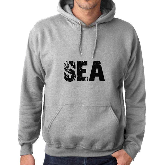 Unisex Printed Graphic Cotton Hoodie Popular Words Sea Grey Marl - Grey Marl / Xs / Cotton - Hoodies