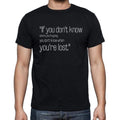 Unknown Author quote t shirts,"If you don't know where",t shirts men,black