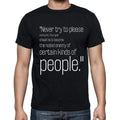 Unknown Author quote t shirts,"Never try to please eve",t shirts men,black