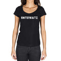 unterkatz, German Cities Black, Women's Short Sleeve Round Neck T-shirt 00002