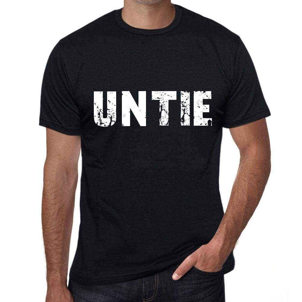 Untie Mens Retro T Shirt Black Birthday Gift 00553 - Black / Xs - Casual